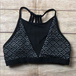 Lorna Jane Black and Gray Sports Bra